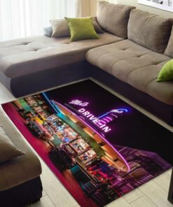 American Graffiti Milner Falfa Ford Couple Hot Rod Rug