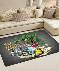 Tales Of The Rat Fink Hot Rod Area Rug