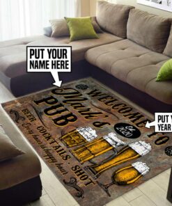 Personalized Beer Cocktails Shots Rug