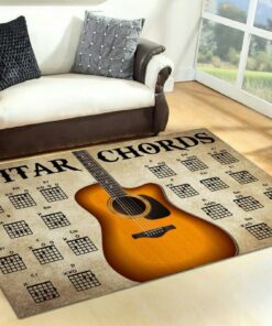 Guitar Area Rugs Personalized Guitar Chords Floor Mat
