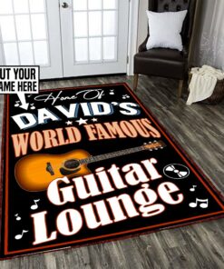 Guitar Area Rugs Personalized Guitar Lounge Rug