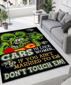 Rat Fink Cars Like Women Rug