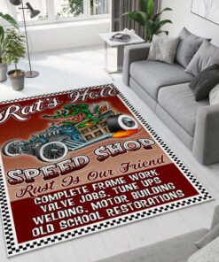 Personalized Rat's Hole Speed Shop Rug