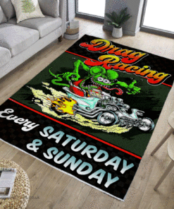 Drag Racing Every Hot Rod Rug