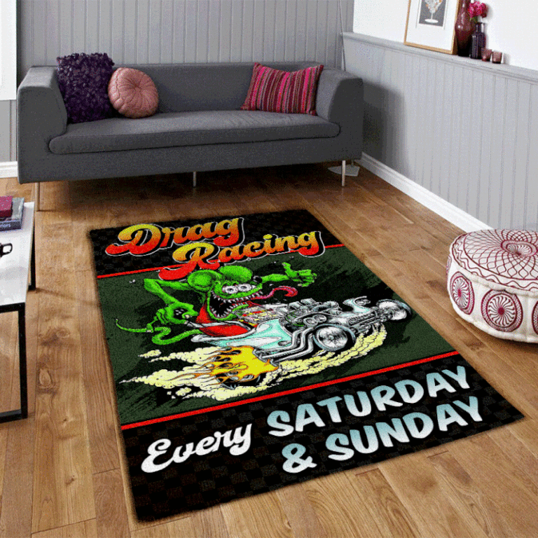 Drag Racing Every Hot Rod Rug Dingmun