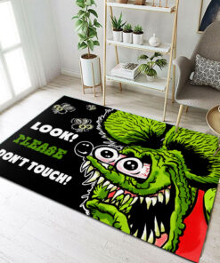 Look Please Dont Touch Rat Fink Rug