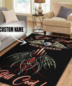 Personalized Hot Rod Old Scool Is Still Cool Rug