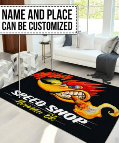 Personalized Woodpecker Hot Rod Rug