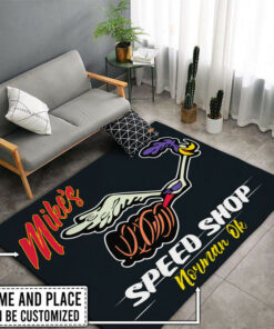Personalized Hot Rod Racing Rug