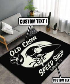 Personalized Hot Rod Garage Speed Shop Area Rug