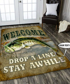 Personalized Fishing Area Rug