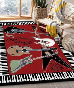 Music Guitar Rug For Living Room Bedroom