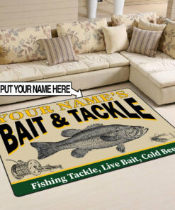 Bait And Tackle Fishing Area Rug