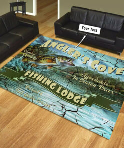 Personalized Fishing Lodge Area Rug