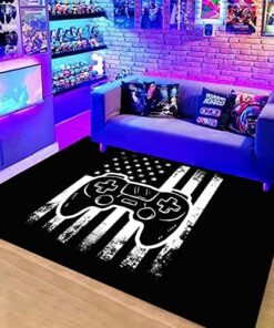 Game Room Rug With American Flag