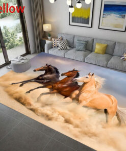 Horse Print Area Rug For Living Room