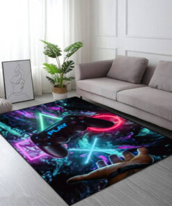 Game Handle Pattern Area Rug