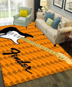 Fender Guitar Rock Printed Area Rug