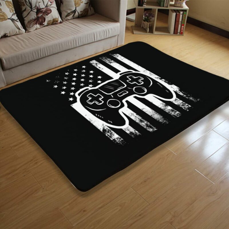 Game Room Rug With American Flag