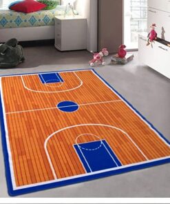 Basketball Court Sports Theme Area Rug