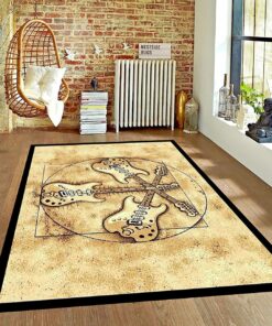 Personalized Novelty Three Electric Guitars Area Rug