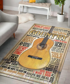 Made In American Country Guitar Area Rug