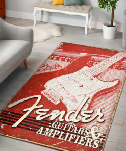Fender Guitars and Amplifiers Area Rug