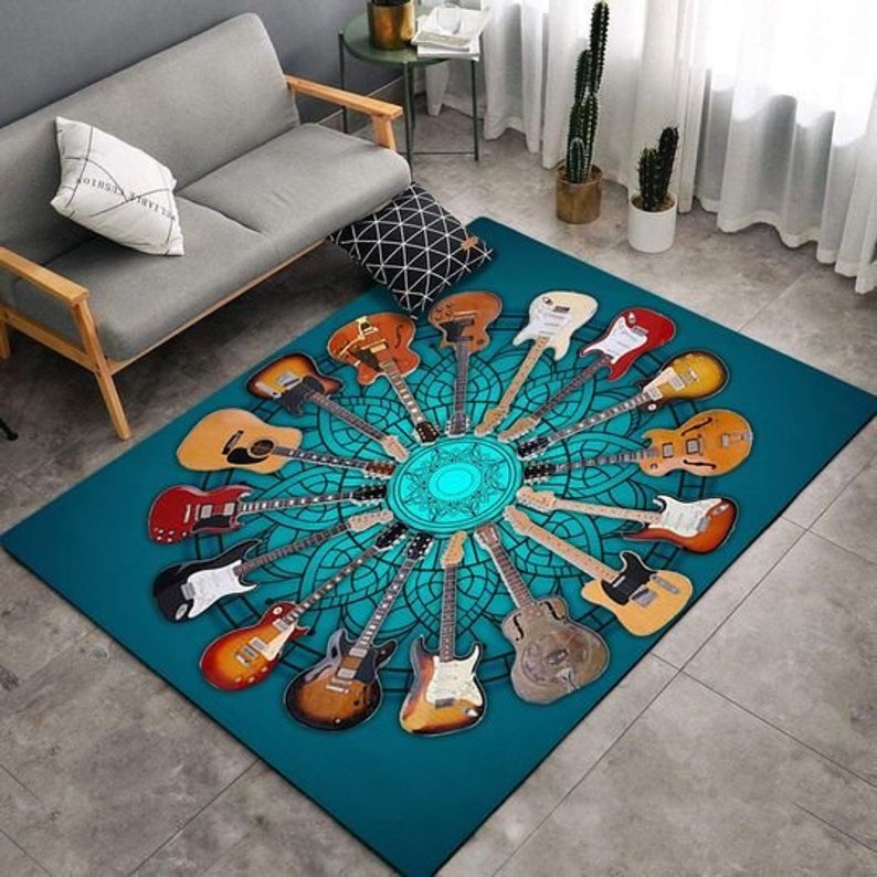 Guitar Bass Area Rug - Dingmun