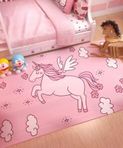 Pink Unicorn Area Rug