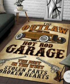 The Outlaw Hot Rod Garage The Best In The West Area Rug