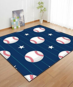 Baseball Pattern Area Rug Floor Mat