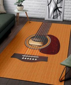 Wooden Guitar Area Rug