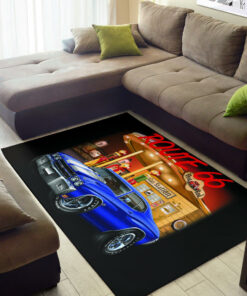 Hot Rod Route 66 Area Rug