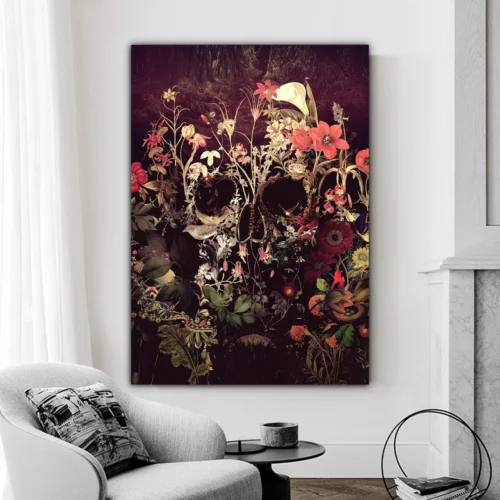 Sugar Bloom Skull Canvas Print Wall Art Home Décor photo review