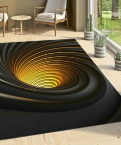 Colourful Optical Vortex Illusion Rug