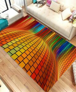 3D Colorful Illusion For Living Room Rug