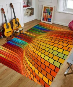 Green And Black 3D Vortex Illusion Area Rug For Psychedelic Style Room ...