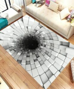 3D Vortex Illusion For Living Room Rug