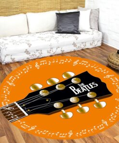The Beatles Guitar Round Rug