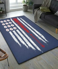 Baseball American Flag Rug