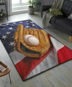 Baseball America Area Rug