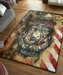 Proud To Have Served Veterans Rug Marine Corps Rug