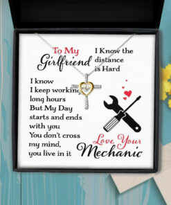 Mechanic To Girlfriend You Live In My Mind Gift For Her Cross Dancing Necklace
