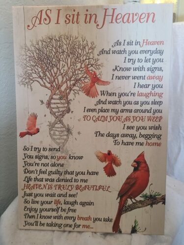 As I Sit In Heaven Have Is a Truly Beautiful Wall Art Cardinals Canvas