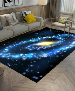 Stars Outer Space Milky Way Style Spiral Galaxy Area Rug