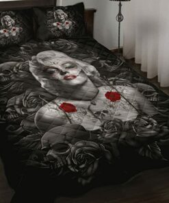Skulls Marilyn Monroe Customized Personalized Quilt Bedding Set