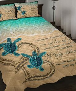 Sea Turtle Couple Personalized Bedding Set
