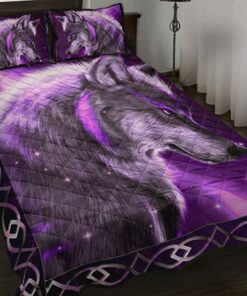 Purple Fantasy Wolf All Over Print Bedding Set