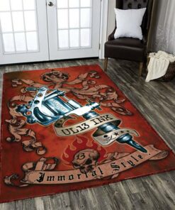 Skull Immotal Style Tattoo Rug