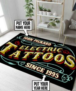Personalized Electric Tattoo Rug